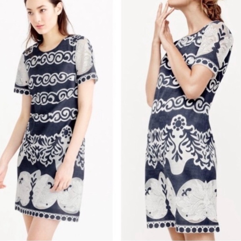 J. Crew Ornate Lace Shift Dress - Picture 2 of 10